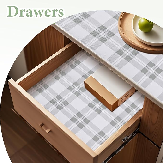 Drawer and Shelf Liner for Kitchen Cabinet: 12 in X 20 Ft Non Slip Waterproof - Image 6