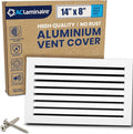14x8 Inch Air Return Vent Cover Decorative – Premium Aluminum AC Vent Cover by LAMINAIRE