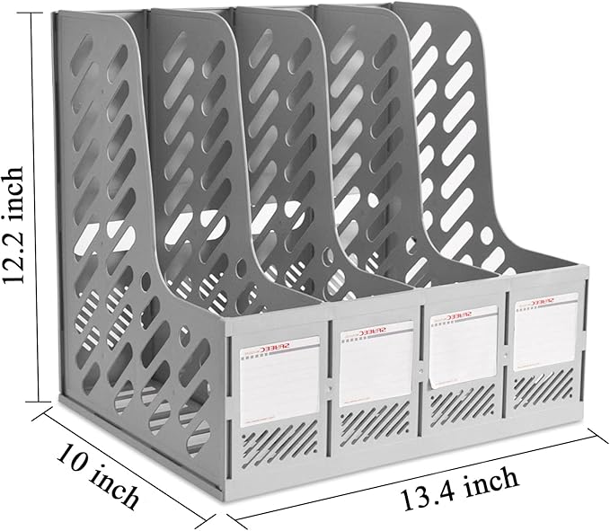 SAYEEC Magazine File Holder, Plastic Desktop File Folder Organizer - Image 2