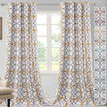 H.VERSAILTEX Blackout Curtains Printed Design 96 Inch Length 2 Panels Set by HVERSAILTEX
