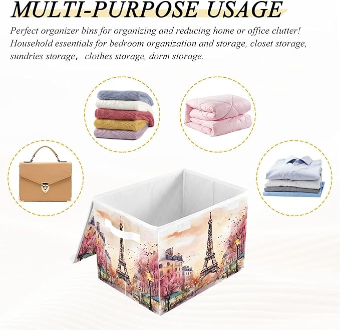 xigua Watercolor Paris Storage Bins - Image 7