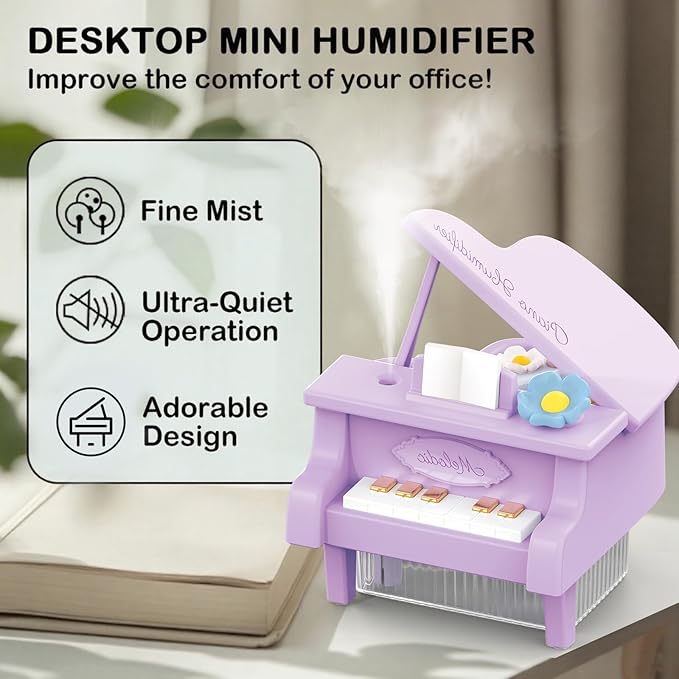 Portable Mini humidifie, 350mL Cool Mist Humidifie, 1200mAh Quiet - Image 5