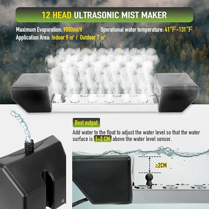 Ultrasonic Fogger Mist Maker 12 Head - Image 2