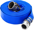 DAVCO 2" ID × 50 ft Pool Backwash Hose, Heavy Duty Reinforced Blue PVC Lay Flat by DAVCO