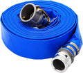 DAVCO 1.5" ID × 100 ft Pool Backwash Hose, Heavy Duty Reinforced Blue PVC Lay by DAVCO