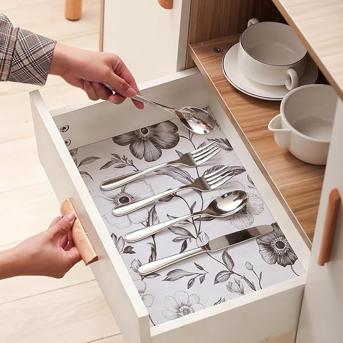 Drawer and Shelf Liner for Kitchen Cabinets Non-Adhesive and Strong Grip Shelf - Image 3