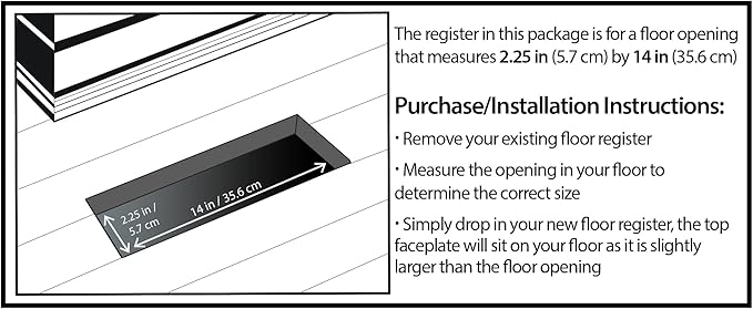 Decor Grates PL214-WH Floor Register - Image 2