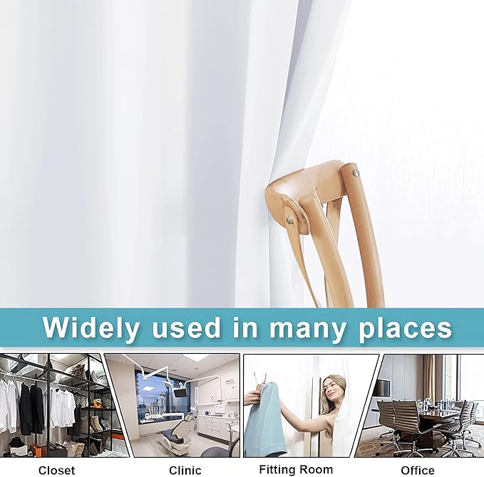 RYB HOME Room Dividers Curtain Privacy 50% Light Block Energy Efficiency Wall - Image 5