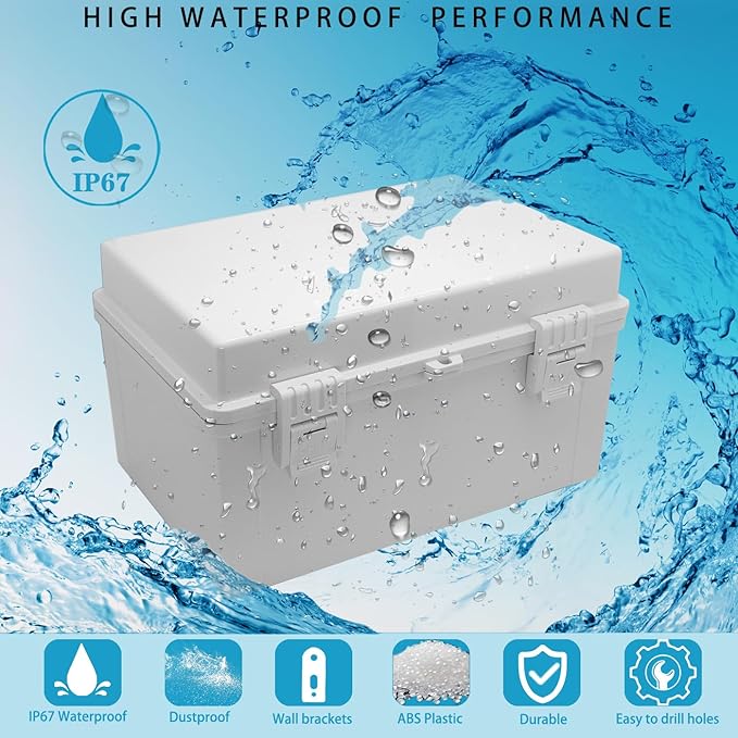 Waterproof Electrical Box Dustproof Junction Box Weatherproof IP67 ABS Plastic - Image 2