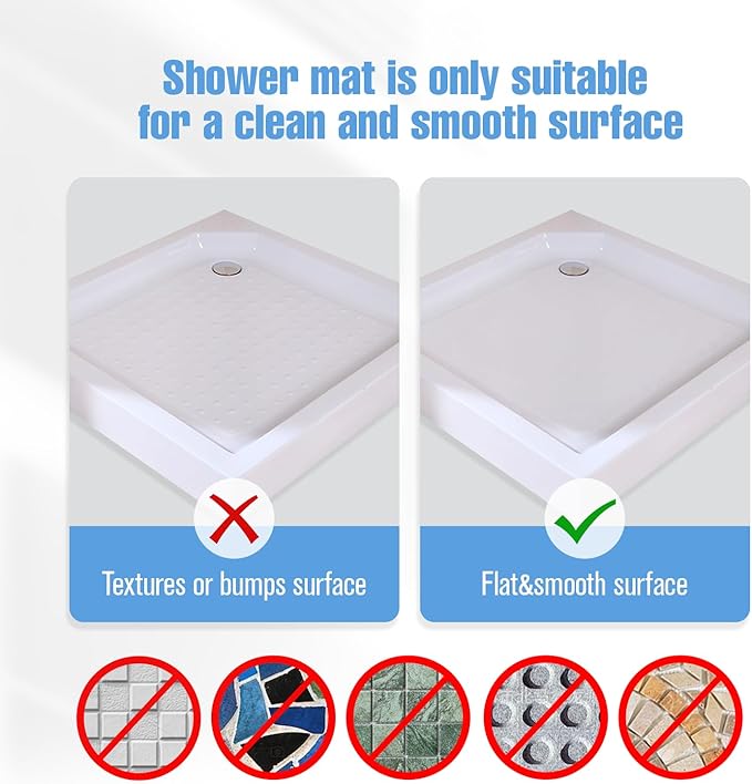 ​Shower Mat Non-Slip Bath Mat for Tub and Shower Stall, 200+ Suction Cups - Image 8