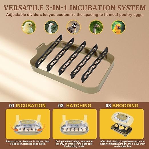 3rd Gen - 24 Egg Automatic Incubator, Stage-Based Adaptive Humidity - Image 7