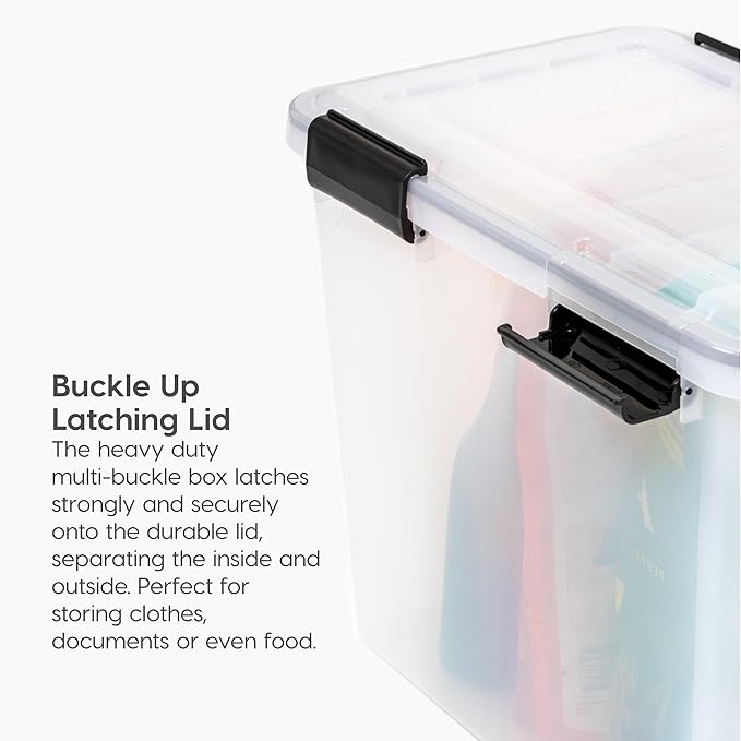 IRIS USA File Box WeatherPro File Organizer Plastic File Box - Image 3