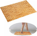 Bamboo Bath Mat Bathroom Rugs Floor Wood Shower Bathtub Waterproof Non Slip by Fovlaurs