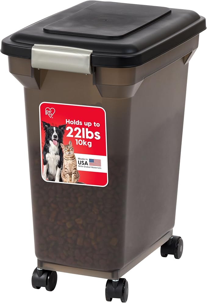 IRIS USA 22 Lbs / 28 Qt WeatherPro Airtight Pet Food Storage Container by IRISUSA
