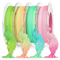 AMOLEN Matte PLA Filament 1.75mm, Bicolor Rainbow Bundle PLA, Smooth Finish by AMOLEN