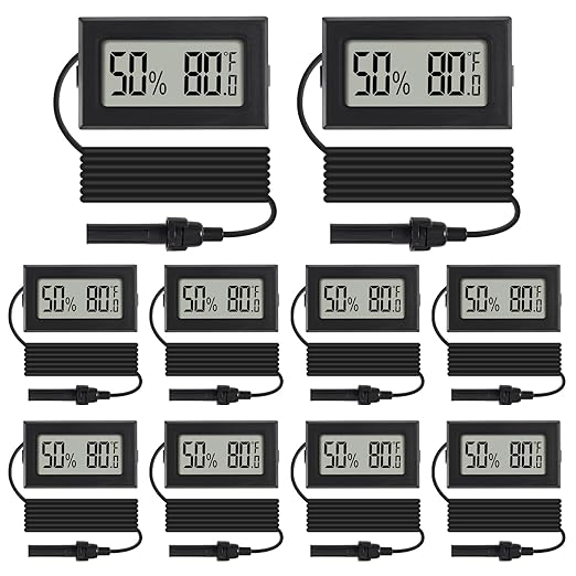 10Pcs Mini Digital Thermometer Hygrometer Gauge Indoor by Dorhea