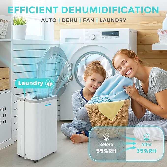 1500 Sq.Ft Dehumidifier, Max 32 Pint Quiet Dehumidifier - Image 9