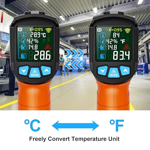 MESTEK Infrared Thermometer Gun, Non Contact Digital Laser Thermometer - Image 7
