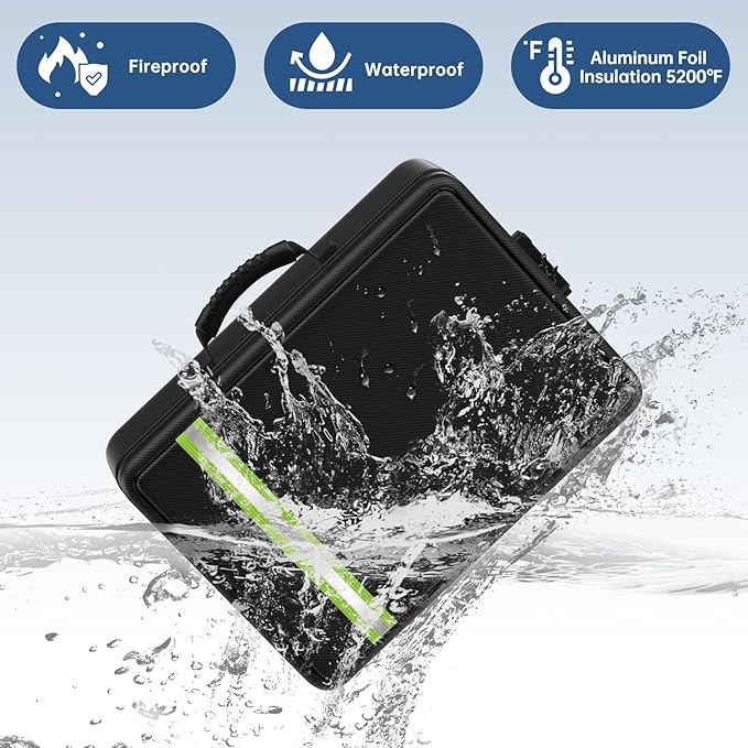 Fireproof Document Bag, Insulated Large Document Box - Image 2