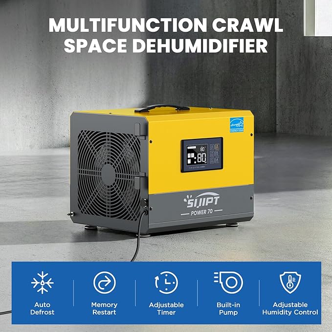 70 Pint Crawl Space Dehumidifier - Image 5