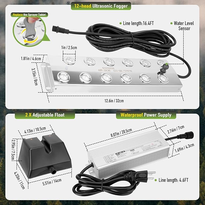 Ultrasonic Fogger Mist Maker 12 Head - Image 3