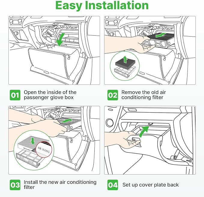 Engine+Cabin Air Filters Kit Fit - Image 7