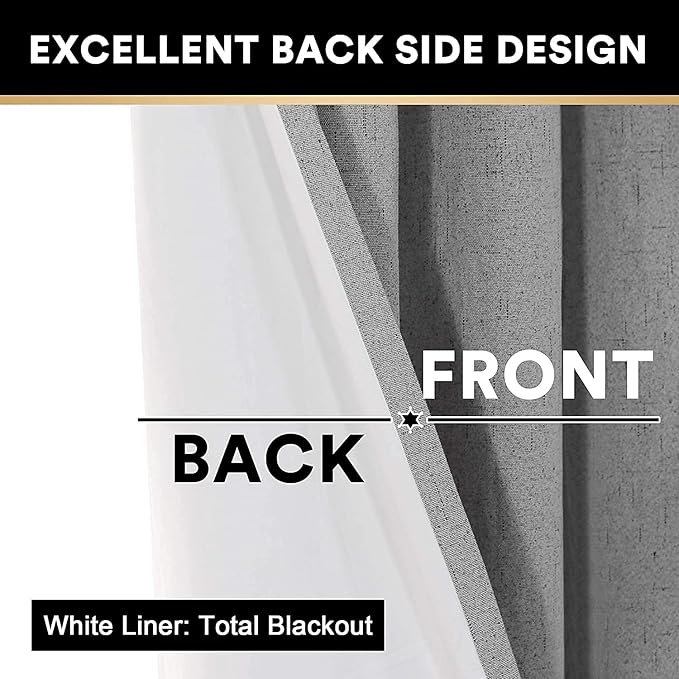 PrinceDeco 100% Blackout Curtains 84 inches Long - Image 5