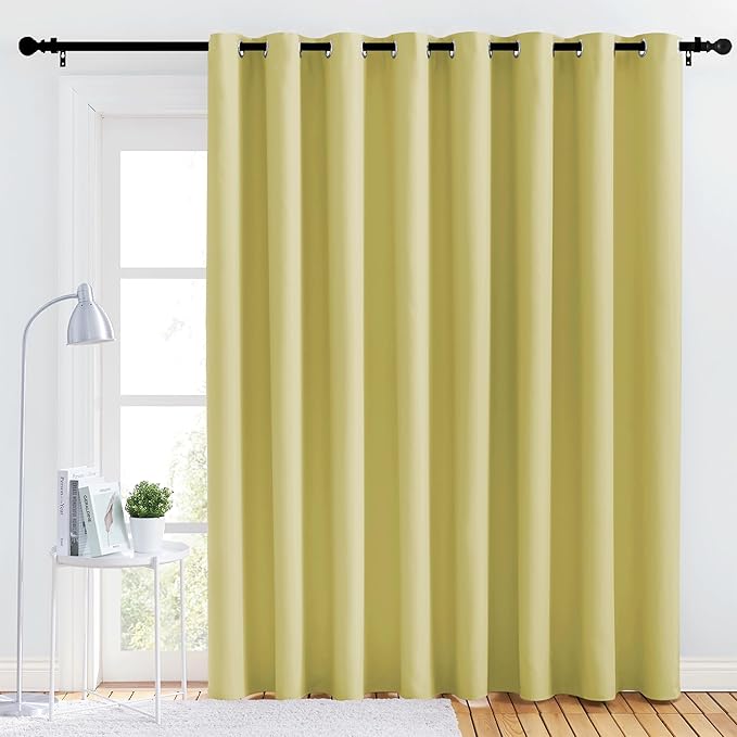 NICETOWN Lower Noise Room Divider Curtain Screen Partitions, Paler Yellow by NICETOWN