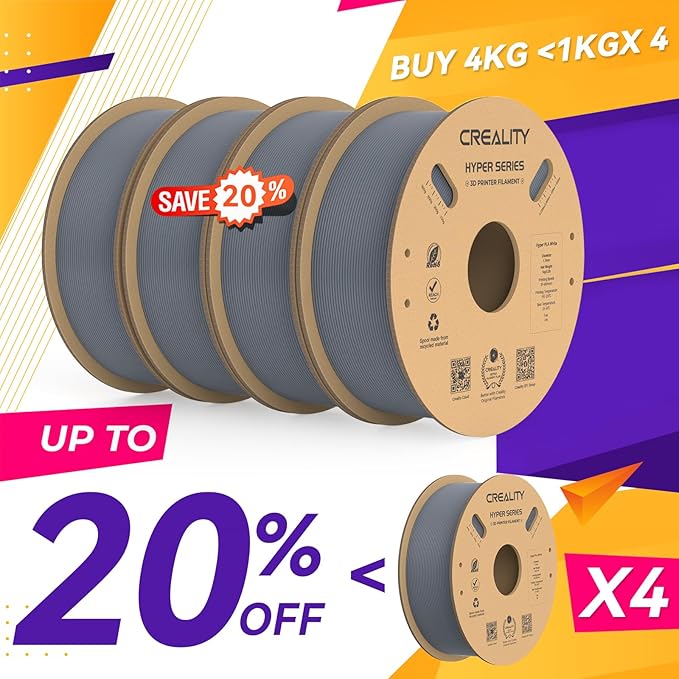 Creality Hyper PLA Filament 1.75mm, 30-600mm/s High Speed 3D Printer Filament - Image 2
