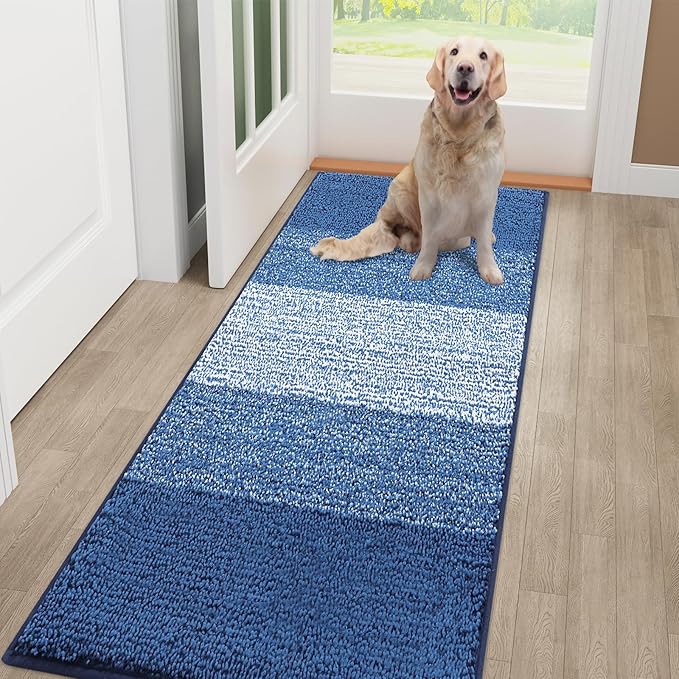Smiry Dog Door Mat for Muddy Paws, Absorbs Moisture and Dirt, Low-Profile by Smiry