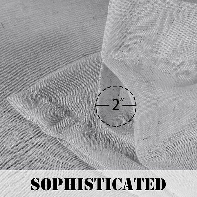 H.VERSAILTEX Dove Linen Curtains 72 Inch Length - Image 5