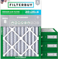 Filterbuy 20x25x4 Air Filter MERV 8 Essential Dust & Allergy Defense, by Filterbuy