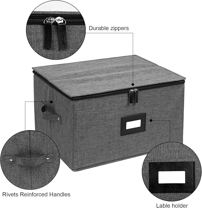 Mayniu Wine Glass Storage Box 2 Pack, Stemware Storage Containers Cases - Image 3