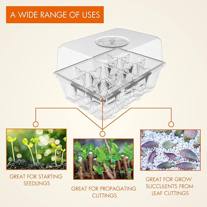 Gardzen 10 Pack Seed Starting Tray, Plant Germination Trays, Seed Starter Kit - Image 5