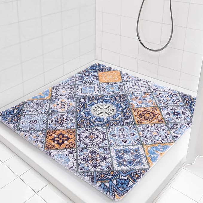 HOMBYS Square Shower Mat Non Slip 27x27 in, Shower Mat by HOMBYS