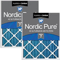 Nordic Pure 12x24x1 Pleated MERV 7 Plus Carbon Air Filters 2 Pack | Actual by NordicPure