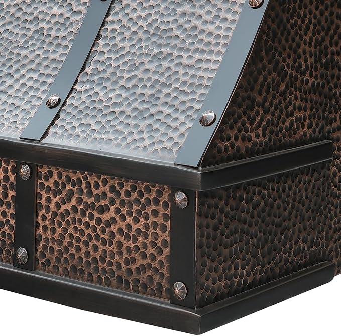CT Copper Tailor Sloped Copper Vent Hood Wall Mount, 1260 CFM Exhaust Fan - Image 4