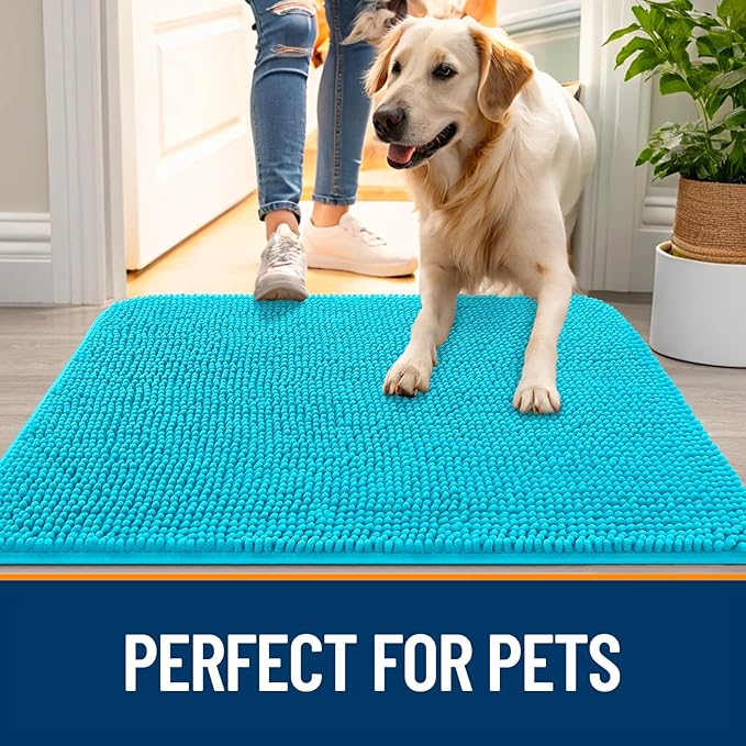 OLANLY Dog Door Mat for Muddy Paws 24x16, Absorbs Moisture and Dirt, Absorbent - Image 6