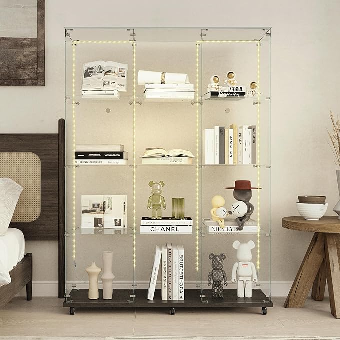 Yoluckea 4-Tier Glass Display Cabinet Extra Large by Yoluckea