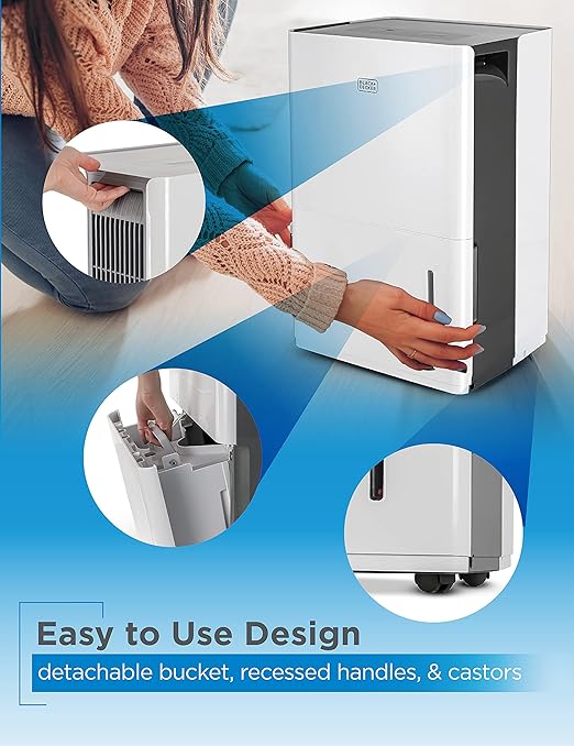 BLACK+DECKER 22-Pint Portable Dehumidifier, Dehumidifier - Image 5