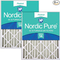 Nordic Pure 20x24x4 Pleated MERV 14 Air Filters 2 Pack by NordicPure