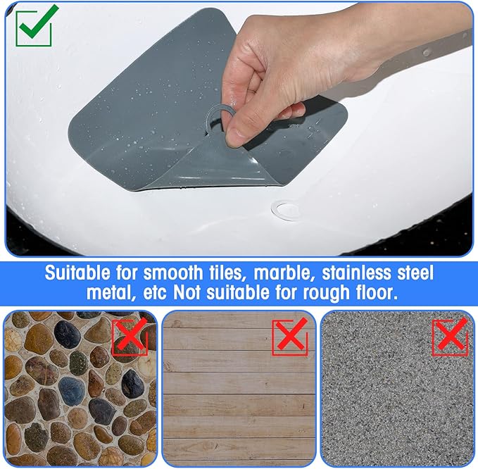 Yinkin 6 Pcs Drain Covers to Keep Bugs Out Silicone Shower Floor Tub Stoppers - Image 4