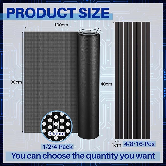 Woanger 1 Pcs 1000 x 300 mm DIY PC Case Dust Filter 0.5 mm High Airflow Hole PC - Image 2