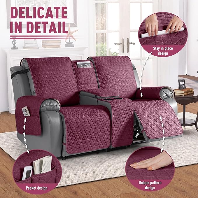 TAOCOCO 100% Waterproof Loveseat Recliner Cover - Image 6