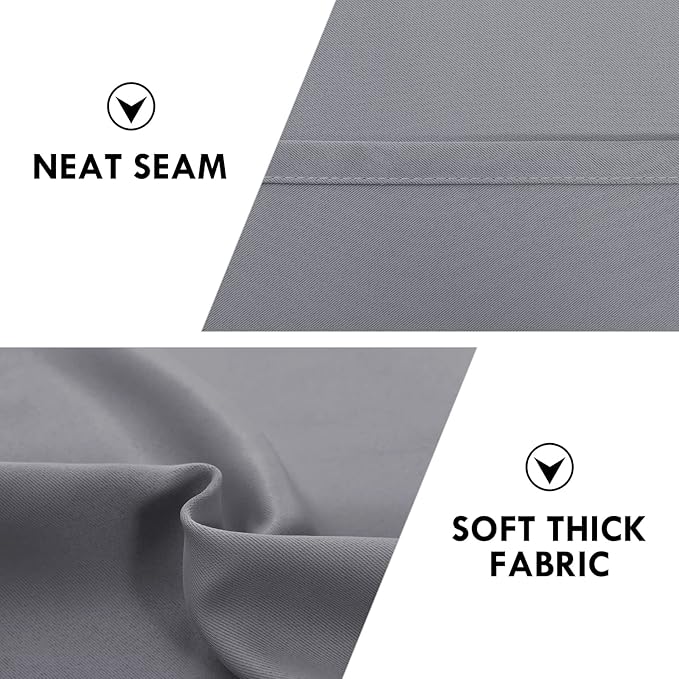 DWCN Grey Blackout Curtains for Bedroom –Rod Pocket Thermal Insulated Room - Image 6