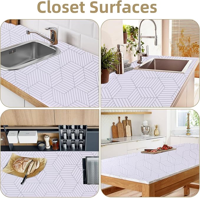 Shelf Liners for Kitchen Cabinets 17in x 20FT, Non Adhesive Cabinet Liner - Image 6