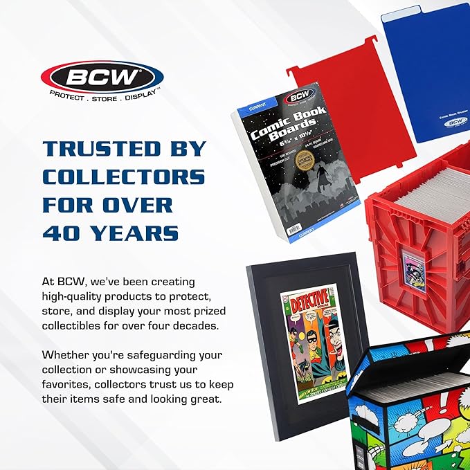 BCW Short Comic Book Bin | Holds 150 Comics | Stackable Plastic Storage | - Image 8