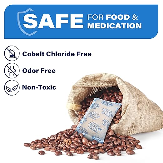 LotFancy Silica Gel Packets, 50 Gram 15 Packs Rechargeable Desiccant Packs - Image 2