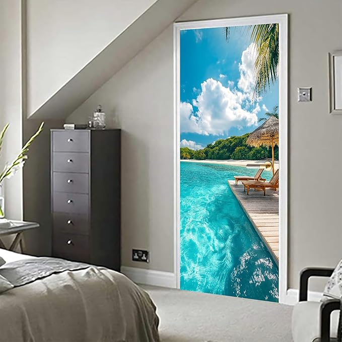 3D Door Decals Stickers Peel Stick Wall Murals Vinyl Wallpaper Self-Adhesive - Image 6