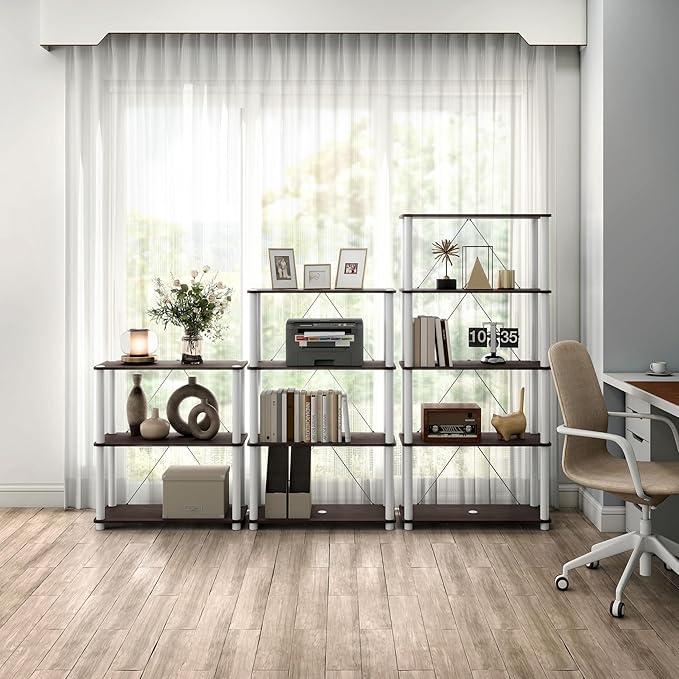 Homes: Inside + Out Apexa Modern 4-Tier Wide Shelving Units, Collectibles - Image 2